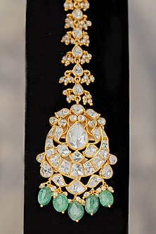 Gold Plated Maangtikka In Sterling Silver