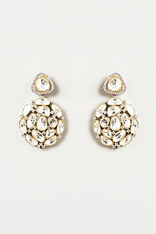 Gold Finish Kundan Polki Necklace Set