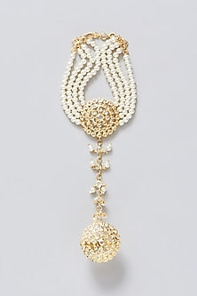 Gold Finish Pearl Hathphool