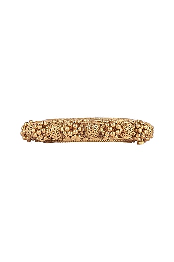 Gold Finish Ghoogri Bangles (Set of 2)