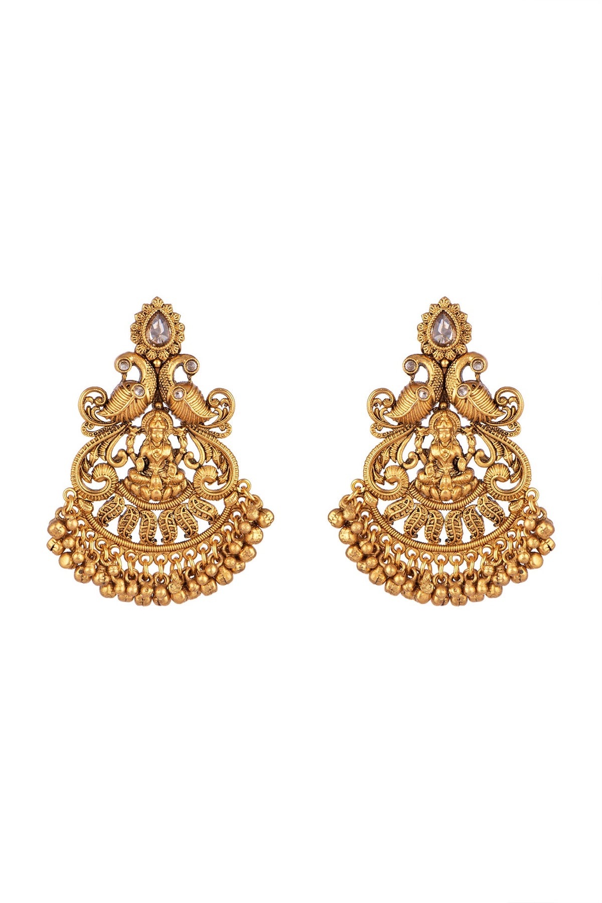 Gold Finish Antique Earrings