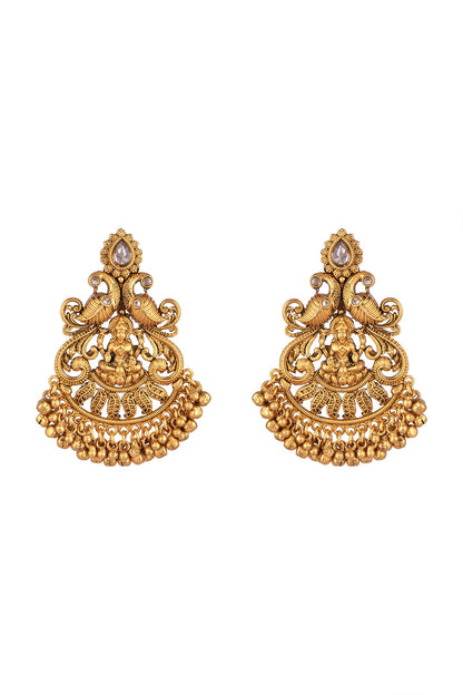 Gold Finish Antique Earrings