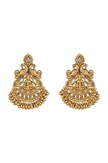 Gold Finish Antique Earrings