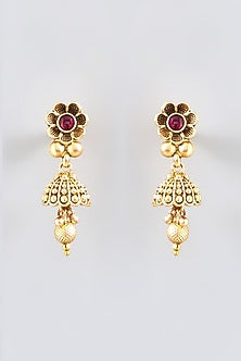 Gold Finish Kundan Polki Long Necklace Set