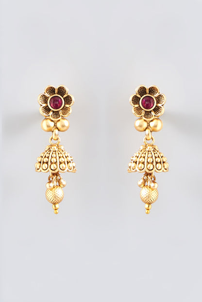 Gold Finish Kundan Polki Long Necklace Set