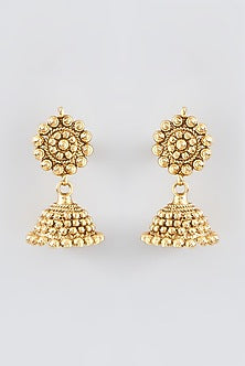 Gold Finish Kundan Polki Temple Choker Necklace Set