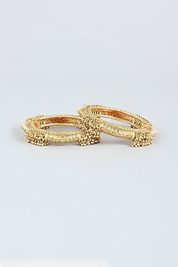 Gold Finish Ghungroo Bangles (Set of 2)
