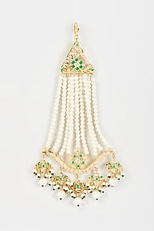Gold Finish Kundan Polki Pasa