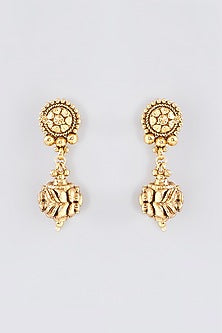 Gold Finish Kundan Polki Temple Mala set