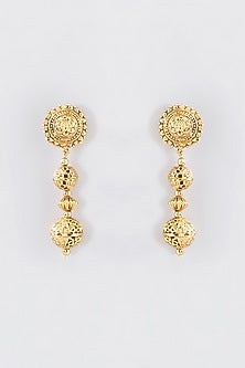 Gold Finish Kundan Polki Temple Mala Set