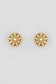 Gold Finish Kundan Polki Temple Necklace Set