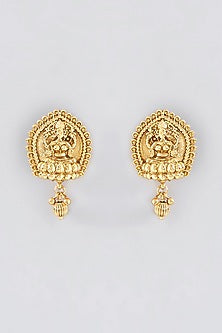 Gold Finish Temple Long Necklace Set