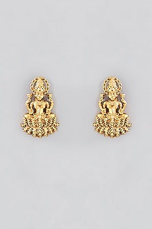 Gold Finish Kundan Polki Temple long Necklace Set
