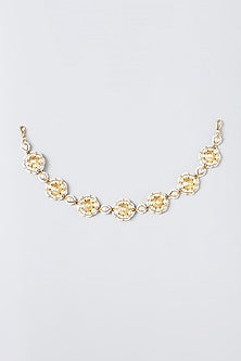 Gold Finish Kundan Polki Sheeshphool