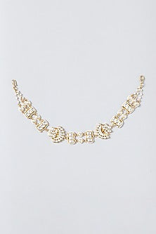 Gold Finish Kundan Polki Sheeshphool