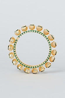 Gold Finish Kundan Polki Bangle