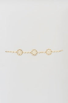 Gold Finish Pachi Kundan Polki Sheeshphool