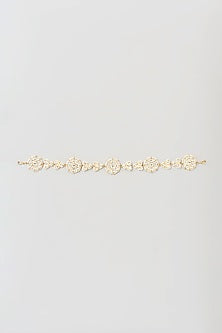 Gold Finish Pachi Kundan Polki Sheeshphool