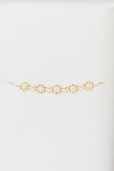 Gold Finish Pachi Kundan Polki Sheeshphool