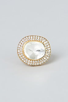 Gold Finish Zircon Ring