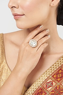Gold Finish Zircon Ring