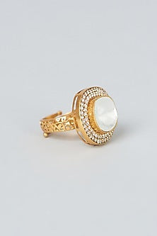 Gold Finish Zircon Ring