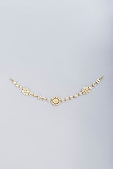 Gold Finish Kundan Polki Sheeshphool