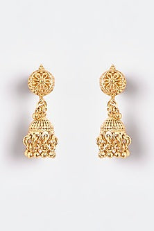 Gold Finish Kundan Polki Temple Mala Set