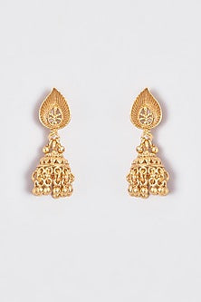 Gold Finish Kundan Polki Temple Mala Set