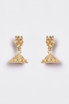 Gold Finish Kundan Polki Temple Choker Necklace Set