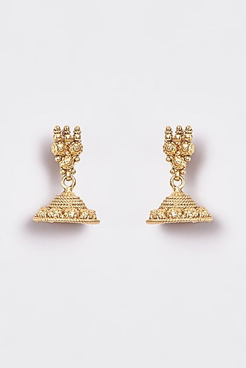 Gold Finish Kundan Polki Temple Choker Necklace Set