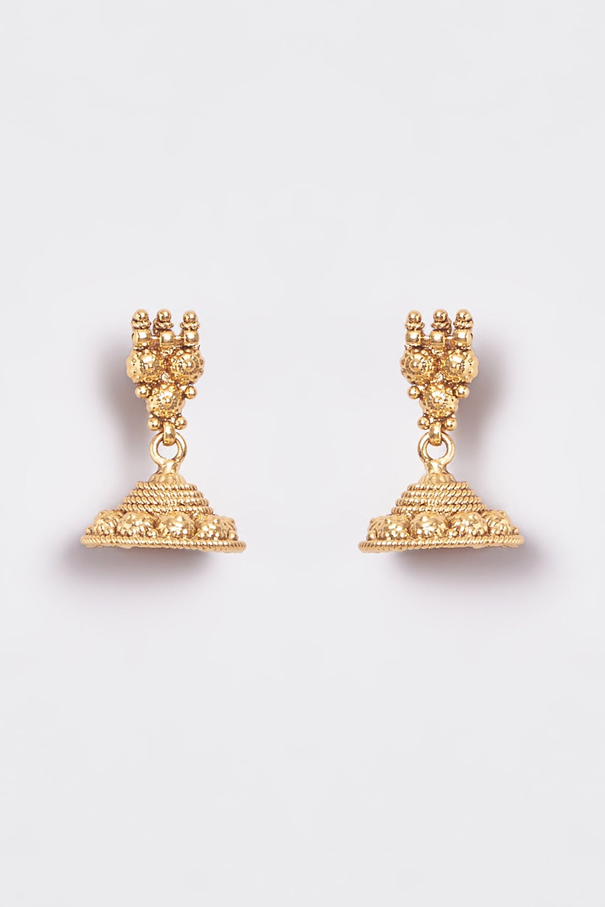 Gold Finish Kundan Polki Temple Choker Necklace Set