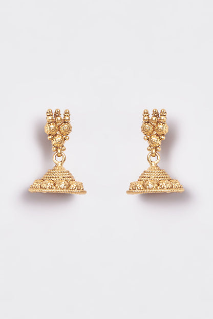 Gold Finish Kundan Polki Temple Choker Necklace Set