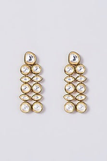 Gold Finish Kundan Polki Choker Necklace Set