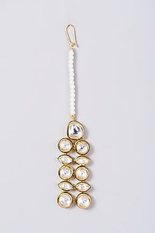 Gold Finish Kundan Polki Choker Necklace Set