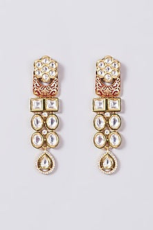 Gold Finish Kundan Polki Choker Necklace Set