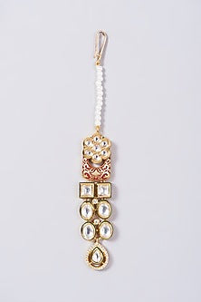 Gold Finish Kundan Polki Choker Necklace Set