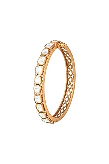 Gold Finish Kundan Polki Kada
