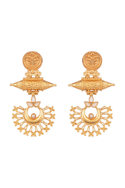 Gold Finish Dangler Earrings