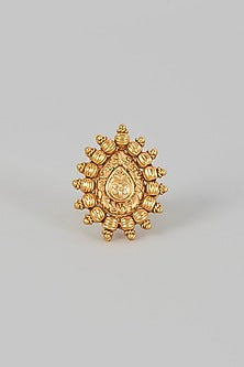 Gold Finish Temple Ring