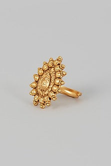 Gold Finish Temple Ring