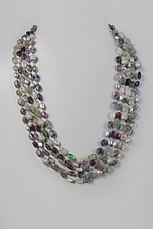 Gold Finish Pearl & Quartz Mala