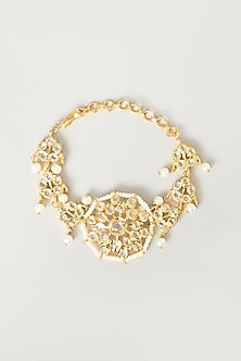 Gold Finish Kundan Polki Bracelets