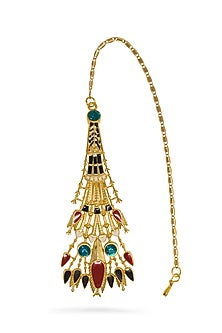 Gold Plated Swarovski Crystals Maang Tikka