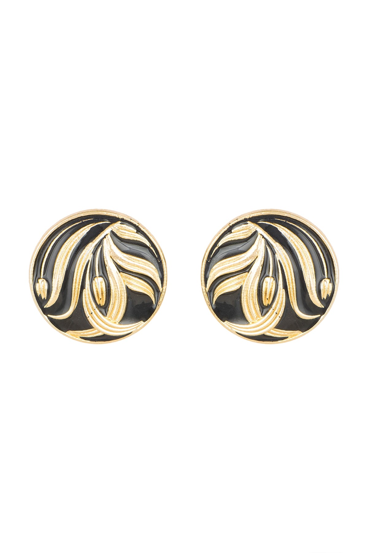 Gold Plated Hand Painted Meenakari Stud Earrings
