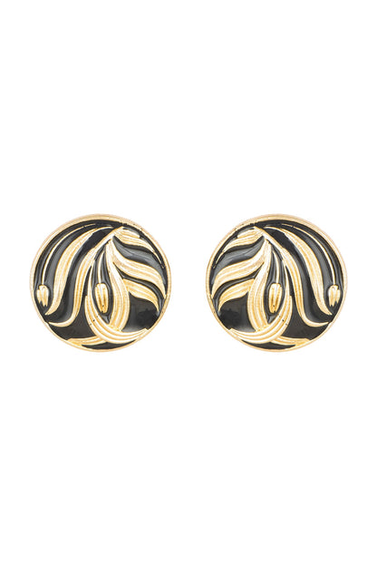 Gold Plated Hand Painted Meenakari Stud Earrings