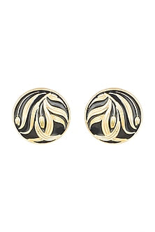 Gold Plated Hand Painted Meenakari Stud Earrings