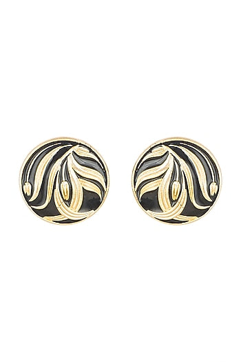 Gold Plated Hand Painted Meenakari Stud Earrings