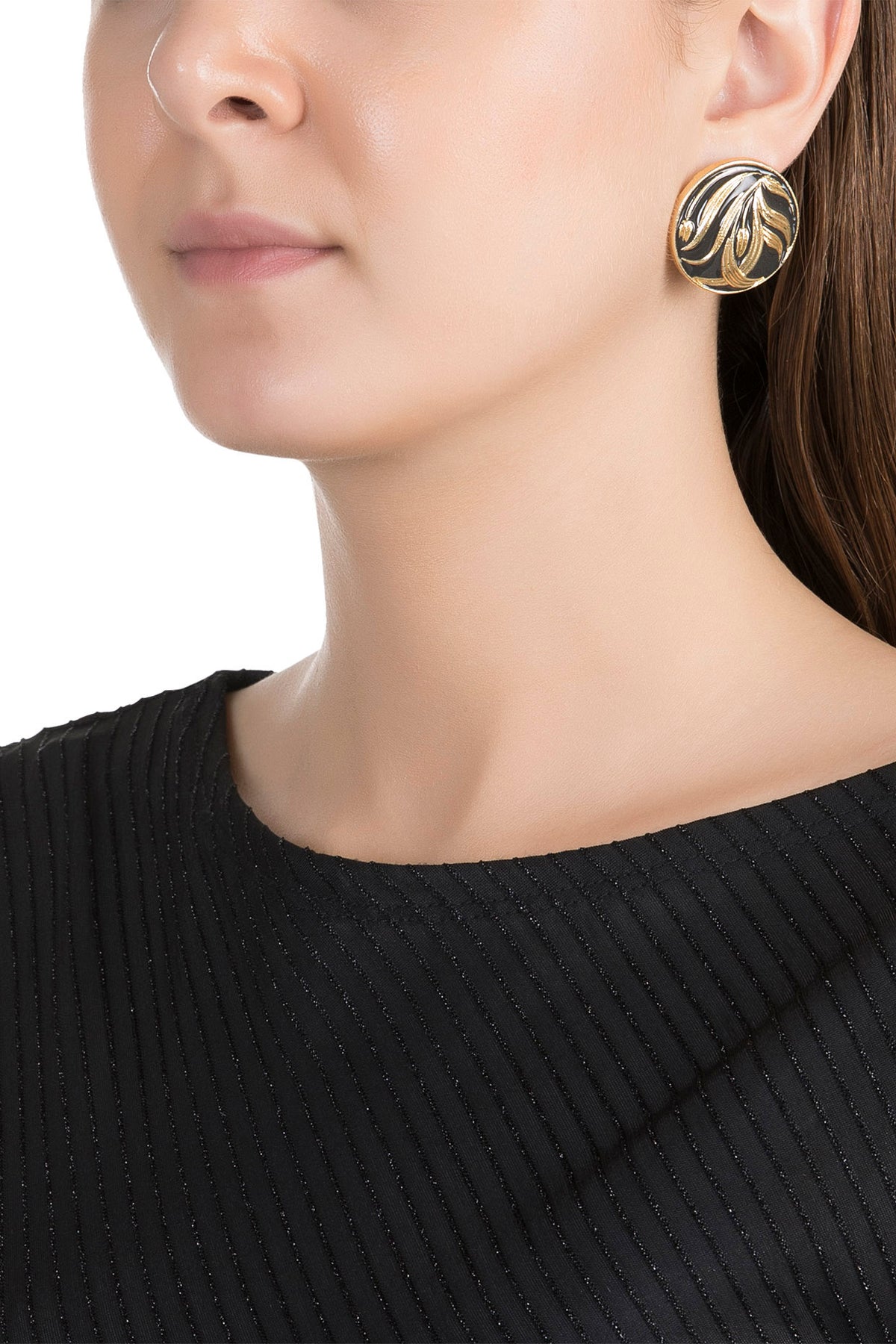 Gold Plated Hand Painted Meenakari Stud Earrings