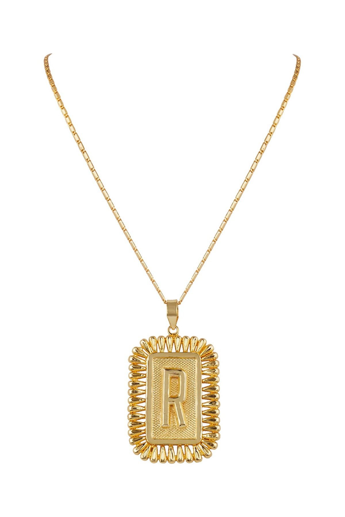 Gold Finish Pendant Necklace